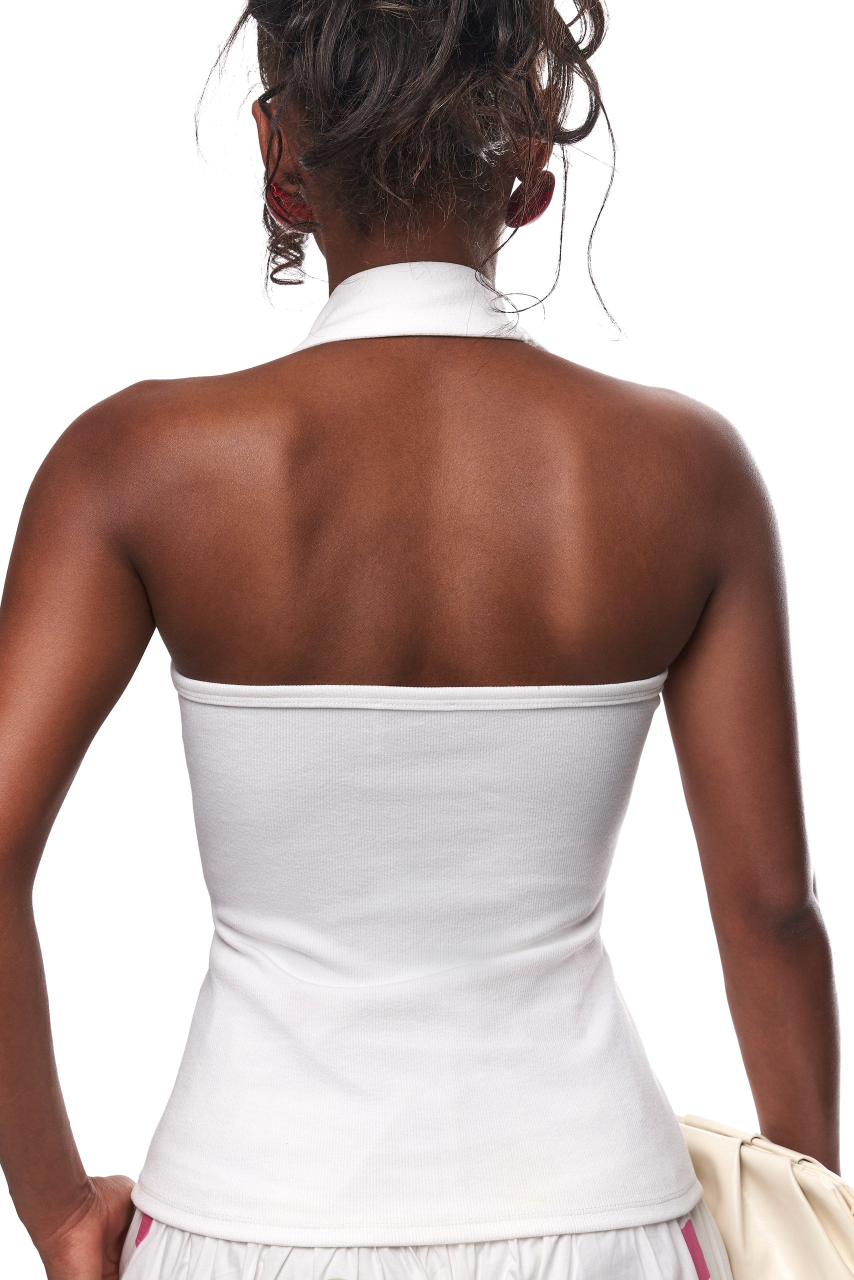 Victoria Exaggerated Buckle Top In White