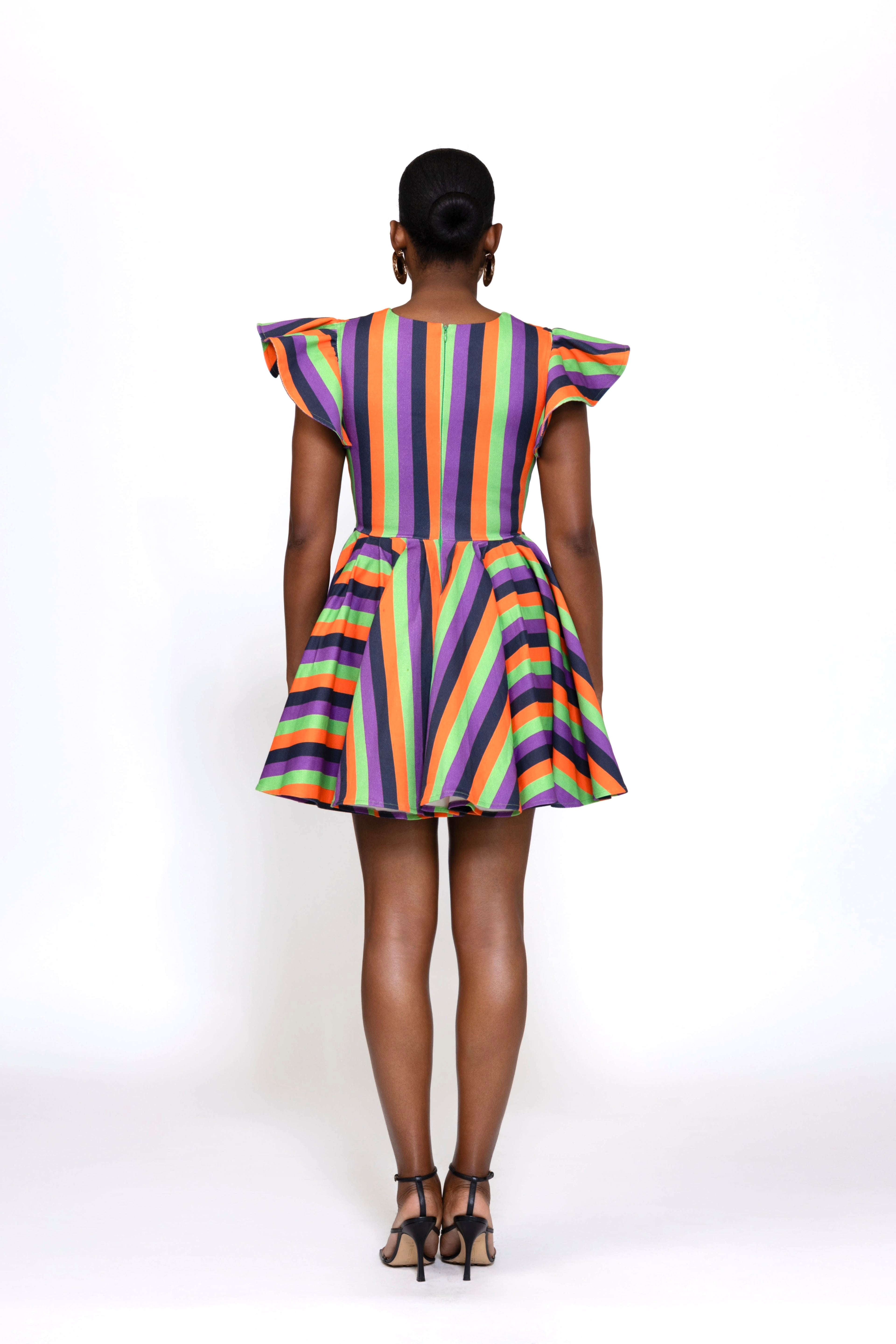 Lulu Denim Multi Color Cut-out Dress