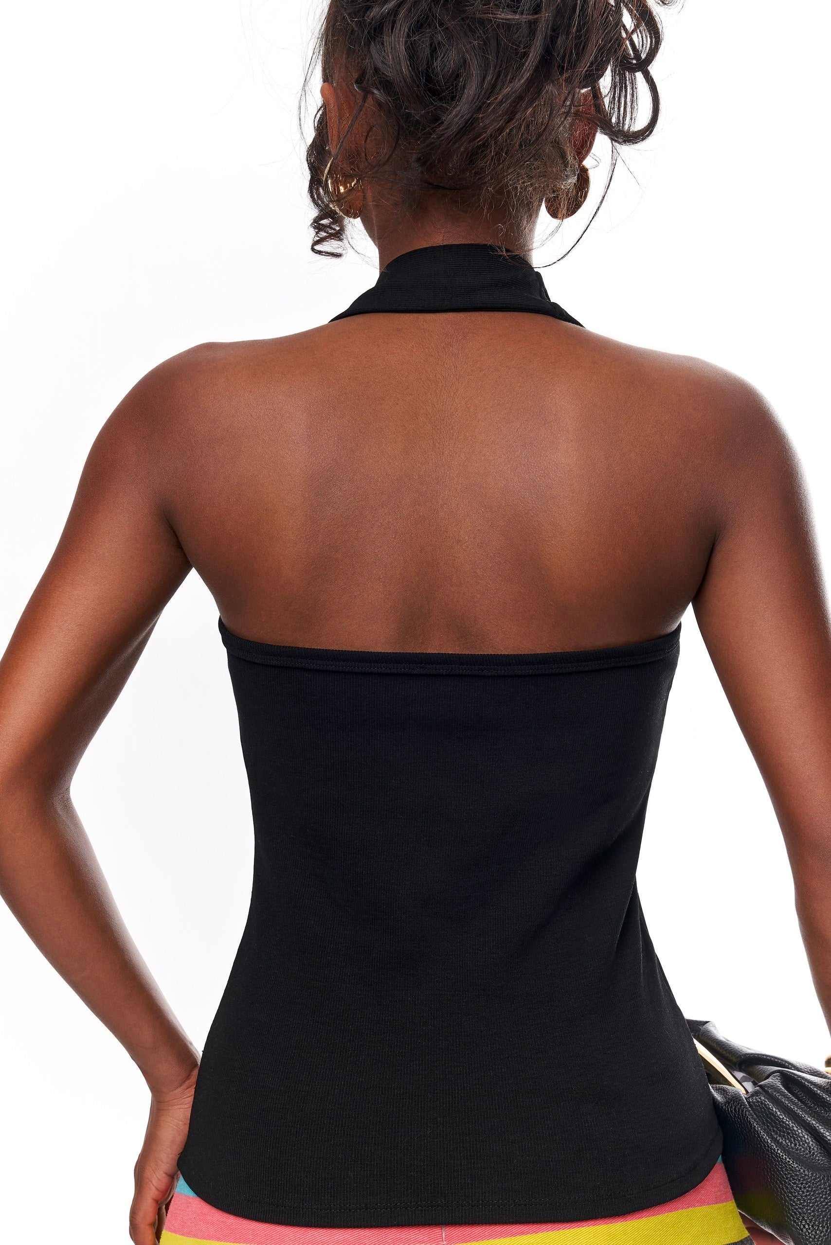 Victoria Exaggerated Buckle Top In Black