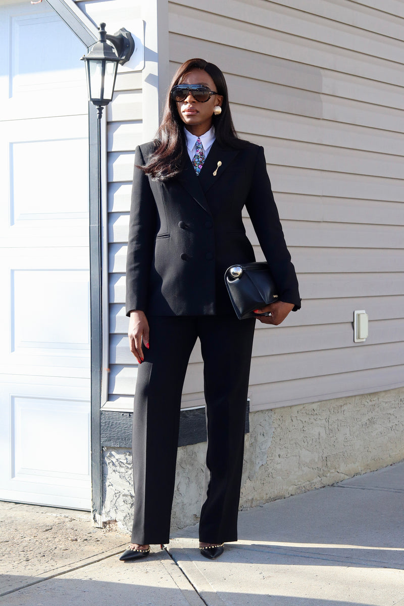 Chikito Blazer classique sur mesure en noir