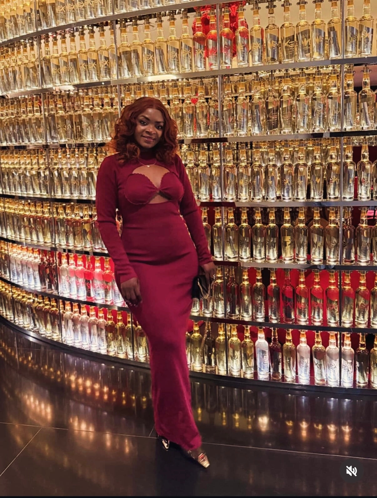 Zoe Knit Crochet Cup Maxi Dress In Burgundy