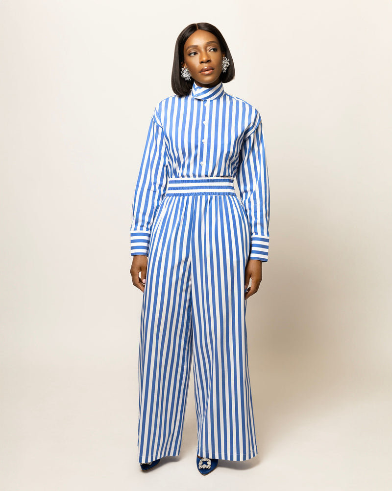 Alexa Striped Shirt In Blue & White (Shirt only)