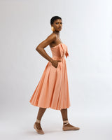 JACINTA BOW DRESS-PEACH