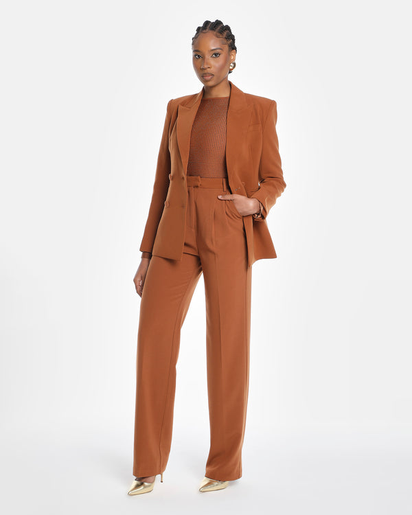 Chikito Classic Tailored Suit In Brown Blazer & Pants